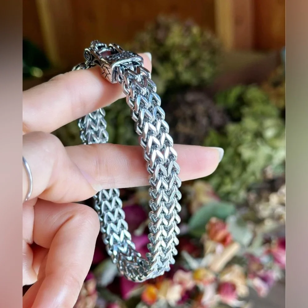 New 201 Stainless Steel Wolf Head Bracelet for Men